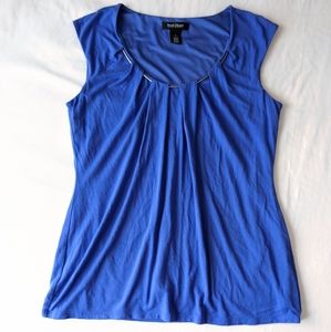 White House Black Market Blue Sleeveless Blouse